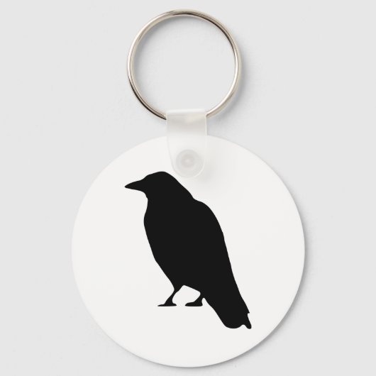 Crow Silhouette Sleutelhanger (Voorkant)