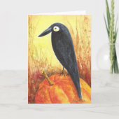 Crow sur carte Citrouille (Devant)