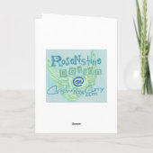 Crow sur un Rose bleu, carte de voeux (Dos)