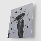 Crow Vierkante Klok (Hoek)