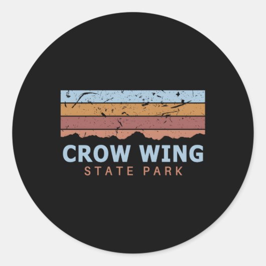 Crow Wing State Park, Minnesota Ronde Sticker (Voorkant)