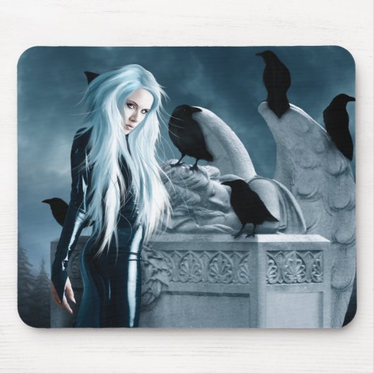 Crow Witch Mousepad Muismat (Voorkant)