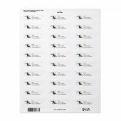 Crow with Rainbow Flag Return Address Labels (Full Sheet)