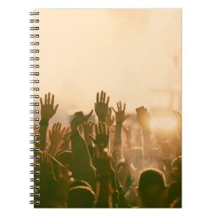 Crowd bij concert - retro-achtige fotoconcert, cro notitieboek
