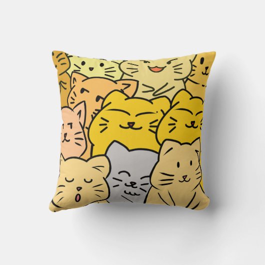 Crowd cat kussen (Achterkant)