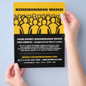 Crowd design, buurtwacht Community Advertentie Flyer (Hand)