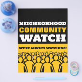 Crowd design, buurtwacht Community Warning Flyer (Enkel)