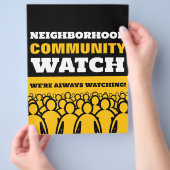 Crowd design, buurtwacht Community Warning Flyer (Hand)