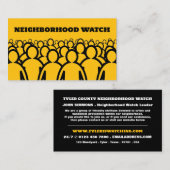 Crowd design, buurtwachtgemeenschap visitekaartje (Voorkant / Achterkant)