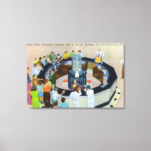 Crowds Gathering in de fonteinen in Hall of Canvas Afdruk