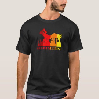 Crowdsurfing retro ontwerp voor stagediving en voe t-shirt