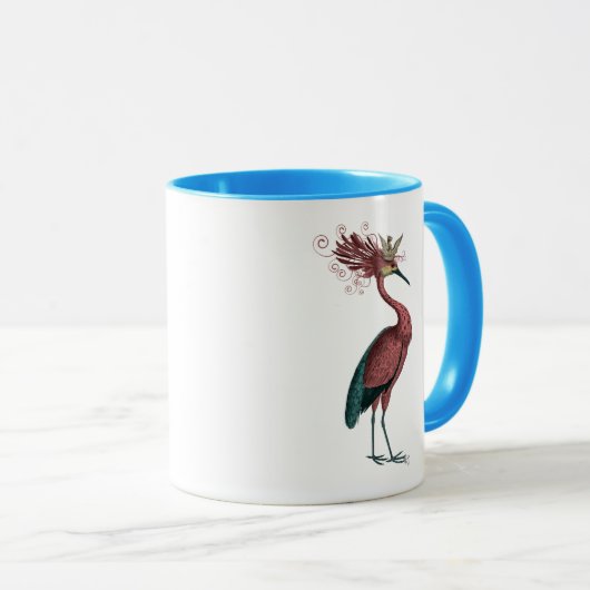 Crowed Marsala Heron Mok (Voorkant rechts)