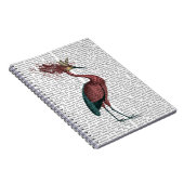 Crowed Marsala Heron Notitieboek (Rechterzijde)