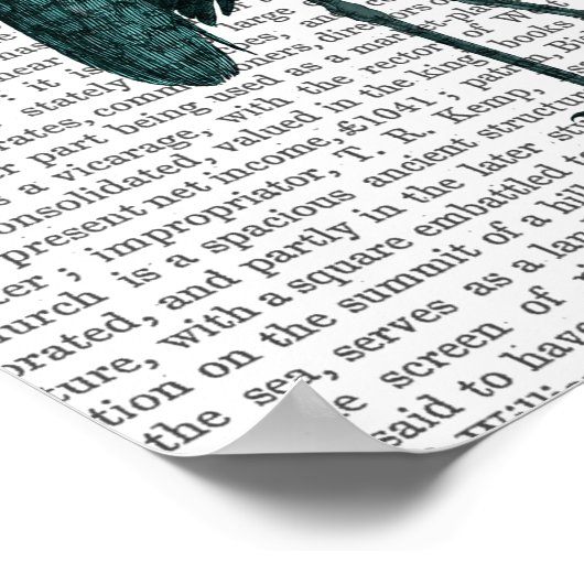 Crowed Marsala Heron Poster (Hoek)