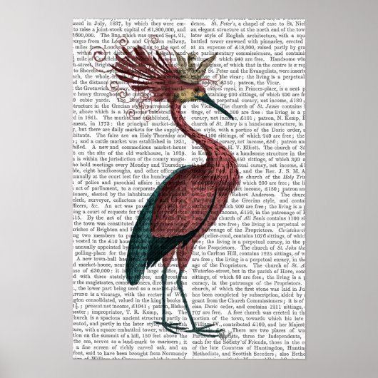 Crowed Marsala Heron Poster (Voorkant)