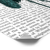 Crowed Marsala Heron Poster (Hoek)