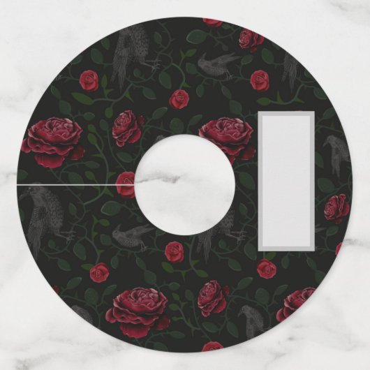 Crowes en Rozen Wijnglaslabel (Voorkant)