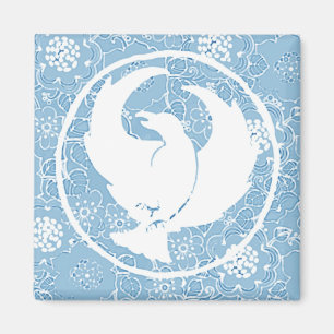 Crowfoot Magnet Blue Porcelain Magneet