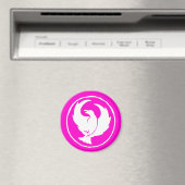 Crowfoot Magnet (wit/roze) Magneet (Insitu (Vaatwasser))