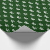 Crown 01 - White on Dark Forest Green Cadeaupapier (Hoek)