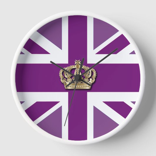 Crown and Union Jack Patriotic Clock (Voorkant)