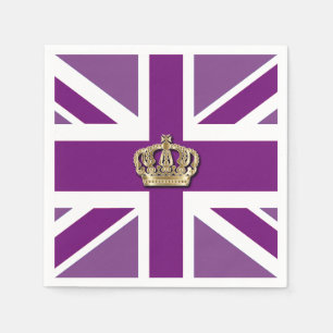 Crown and Union Jack Patriotic Napkin Servet