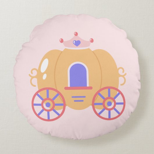 Crown & Carriage Buggy Accent Rond Kussen (Voorkant)