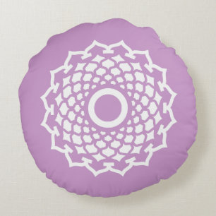 Crown Chakra Energy Round Pillow Rond Kussen