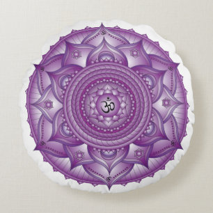 Crown Chakra Mandala Round Pillow Rond Kussen