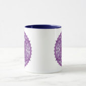 Crown Chakra Paarse Mandala Two Tone Mok (Midden)
