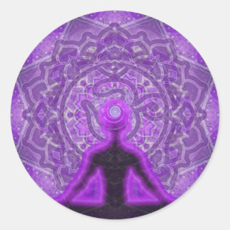 Crown Chakra Ronde Sticker