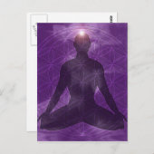 Crown Chakra Sahasrara Briefkaart (Voorkant / Achterkant)