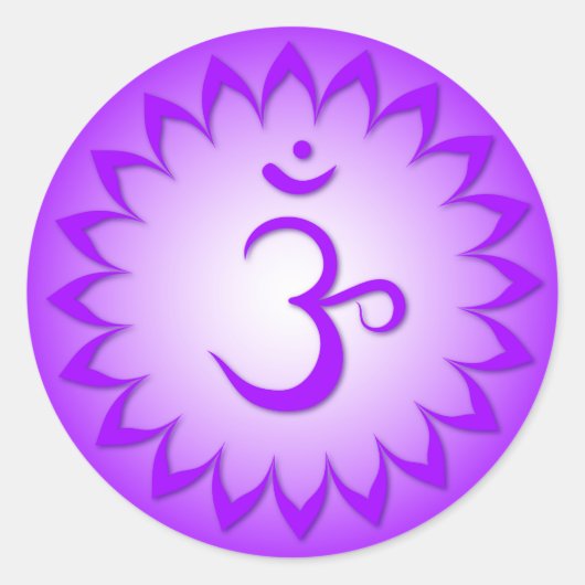 Crown Chakra - Sahasrara Ronde Sticker (Voorkant)