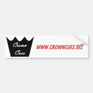 Crown Cues Bumpersticker