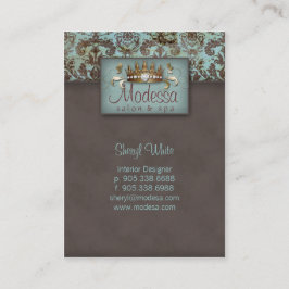 Crown Damask Salon Spa Appointcard Afsprakenkaartje
