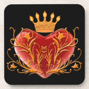 Crown filigraan hart Onderzetters