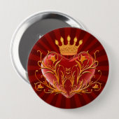 Crown Filigree Heart Button (Voorkant /achterkant)
