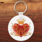 Crown Filigree Heart Sleutelhanger (Voorkant)