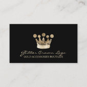 Crown Gold Sparkle-Accessoires Visitekaartje (Voorkant)