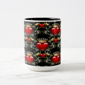 Crown Jewel Hearts Pattern Coffee Mok (Center)