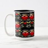 Crown Jewel Hearts Pattern Coffee Mok (Links)