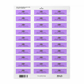 Crown Lavender Girly Retouradres Etiket (Full Sheet)
