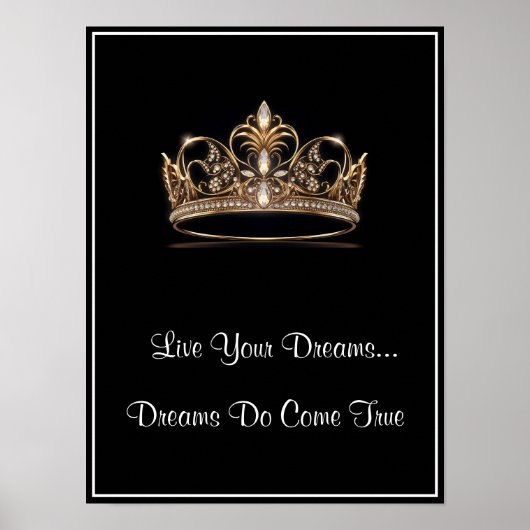 Crown Live Your Dreams Poster (Voorkant)