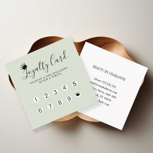 Crown Loyalty 10 Nails Lashes Visitekaartje