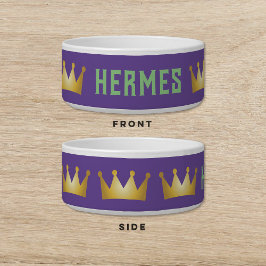 Crown Mardi Gras Hond Kat Pet Voerbakje