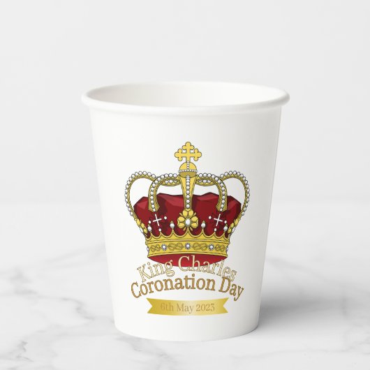 Crown Paper Cups op jaarbasis Papieren Bekers (Achterkant)