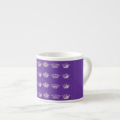 Crown Pattern White Espresso Kop (Voorkant rechts)