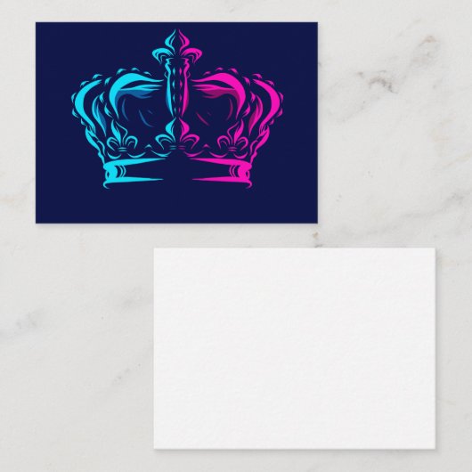 Crown pop art informatiekaartje (Voorkant / Achterkant)