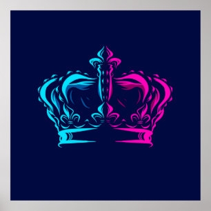 Crown pop kunst poster