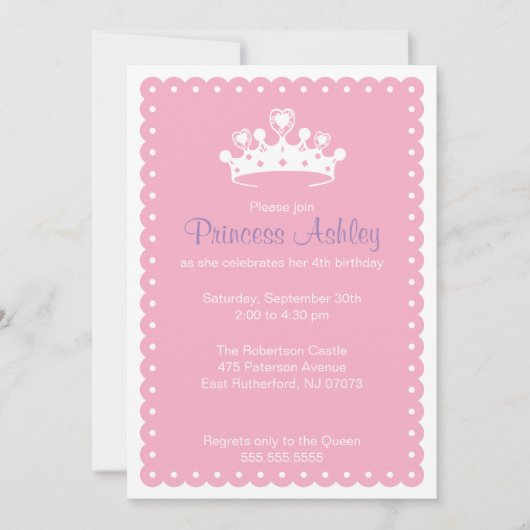 Crown Princess Invitation Kaart (Voorkant)